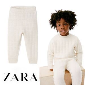 ZARA Kids | Cream | QUILTED KNIT PANTS